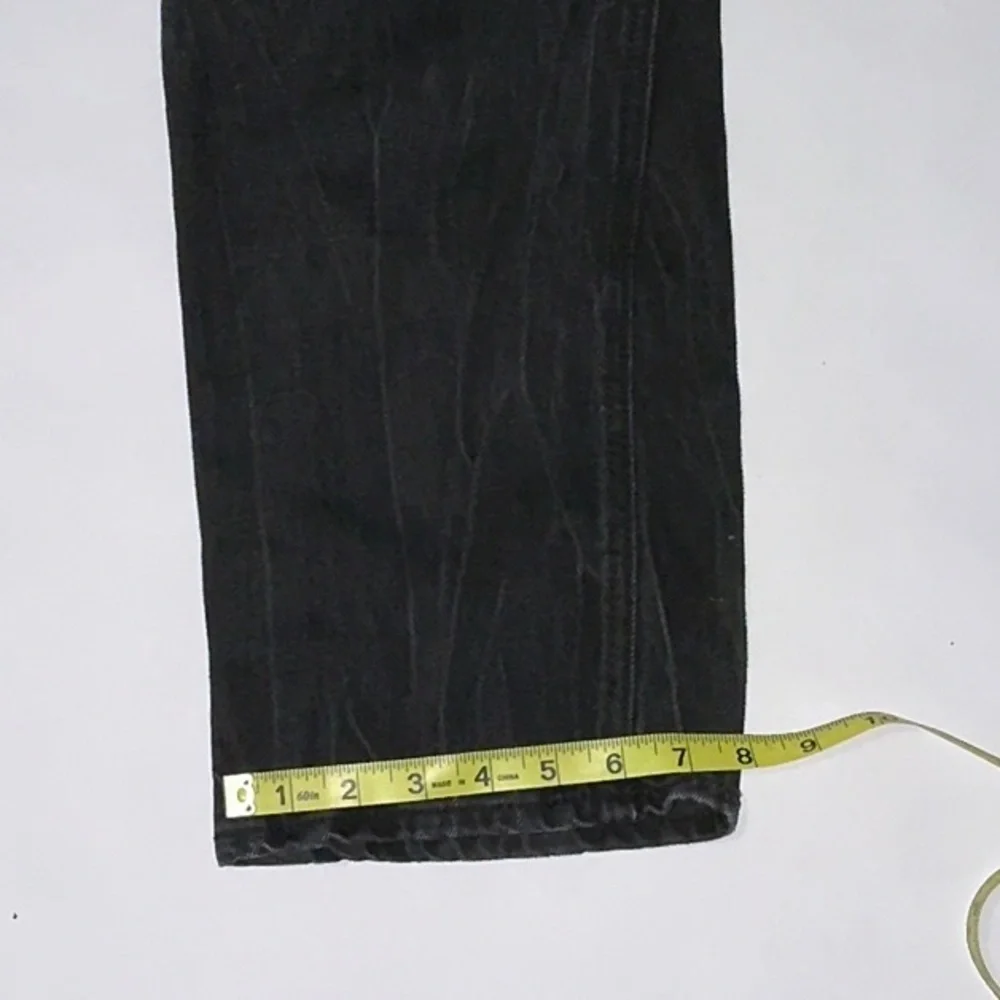 Old Navy Button Fly Distressed Black Jeans, Size 12